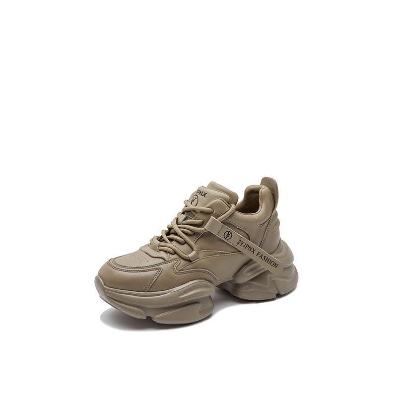 Women's Early Autumn Thick Bottom Slim Feet Color Casual Shoes