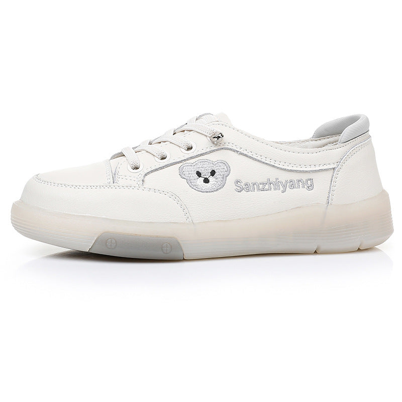Women's Three Sheep White For Slip-on Flat Leisure Hollow Casual Shoes