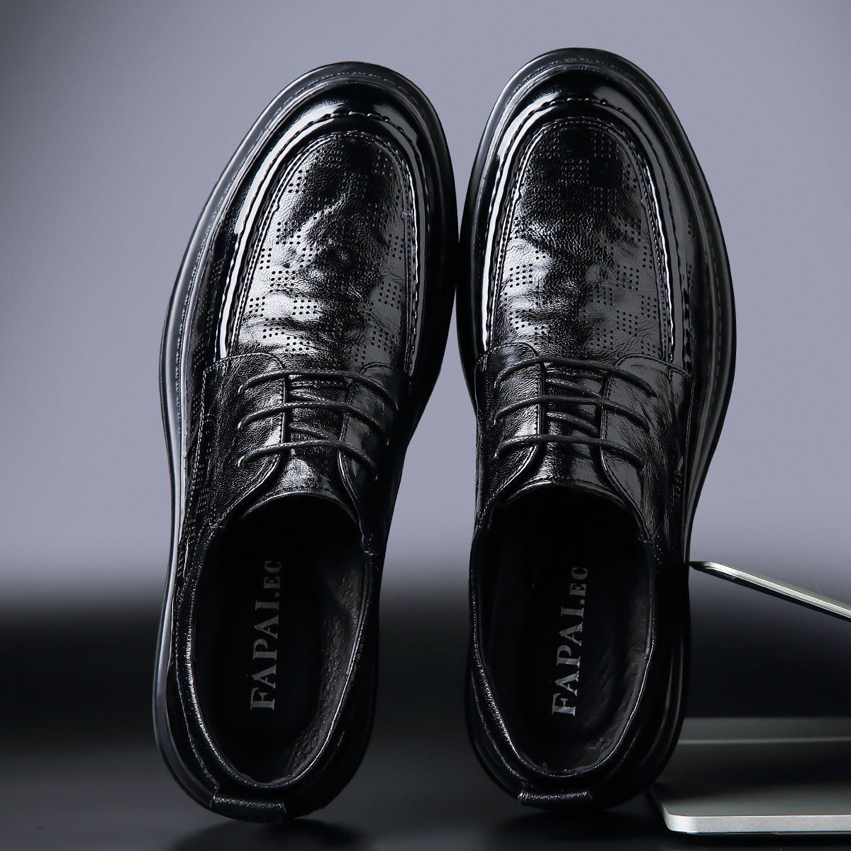 Men's Style Genuine Business Formal Wear Derby Leather Shoes