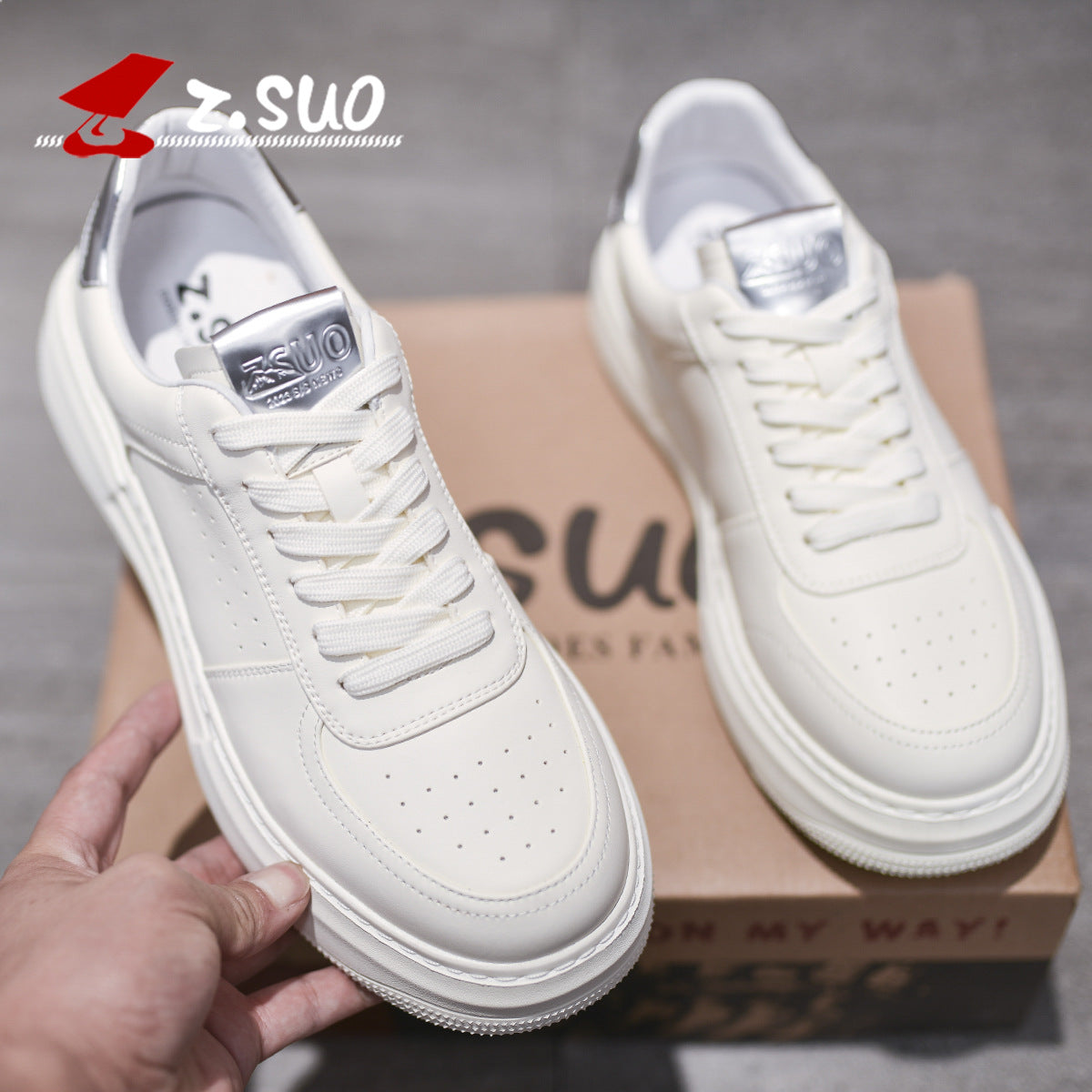 Men's Walking White Lightweight Board Boys Platform Casual Shoes