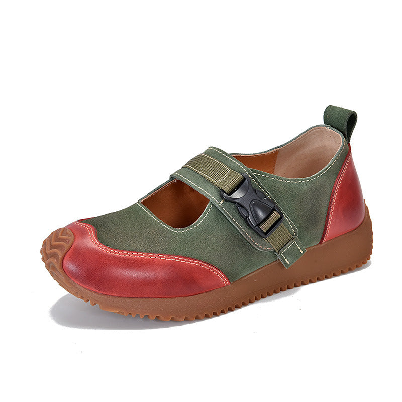 Women's & Men's Price Flat Low-cut Genuine Color Matching Casual Shoes