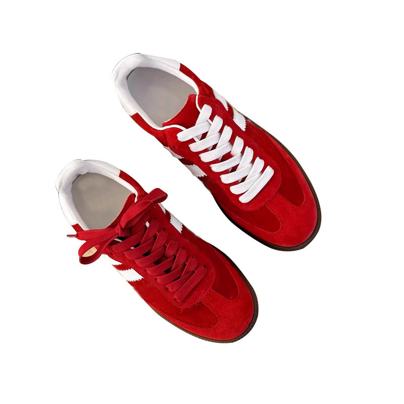 Women's Lightweight Soft Sole Genuine Platform German Training Retro Color Matching Women's Sports Shoes