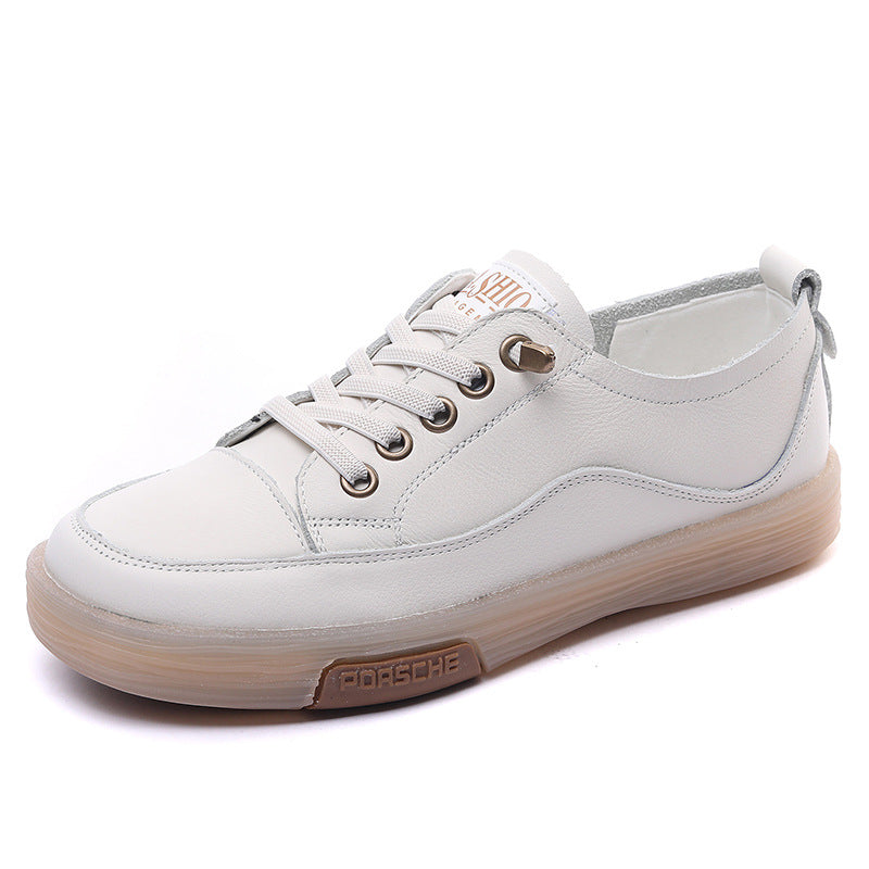 Genuine Soft Bottom Pumps Flat White Women's Casual Shoes