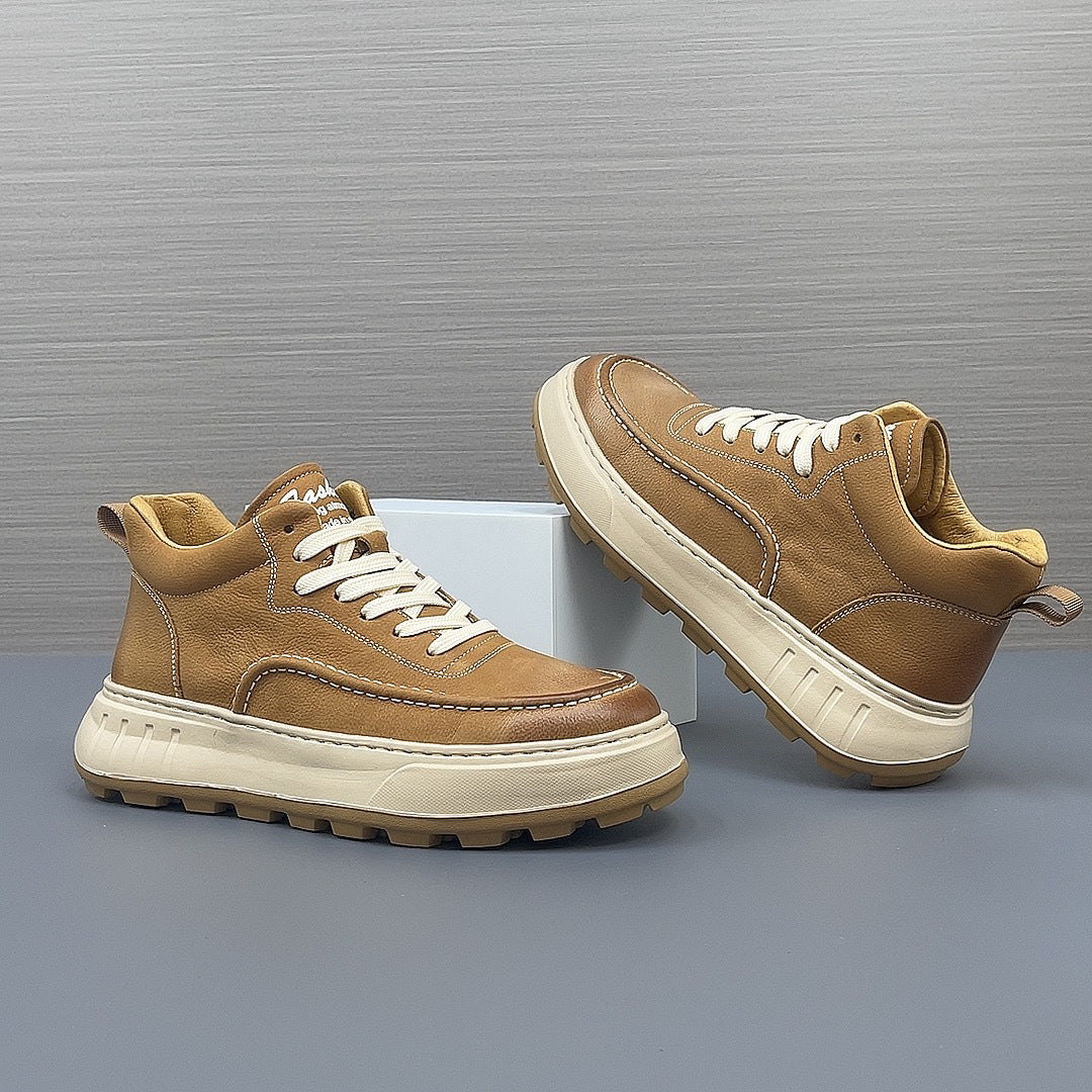 Men's European Goods Real With Fleece Lining Sneakers