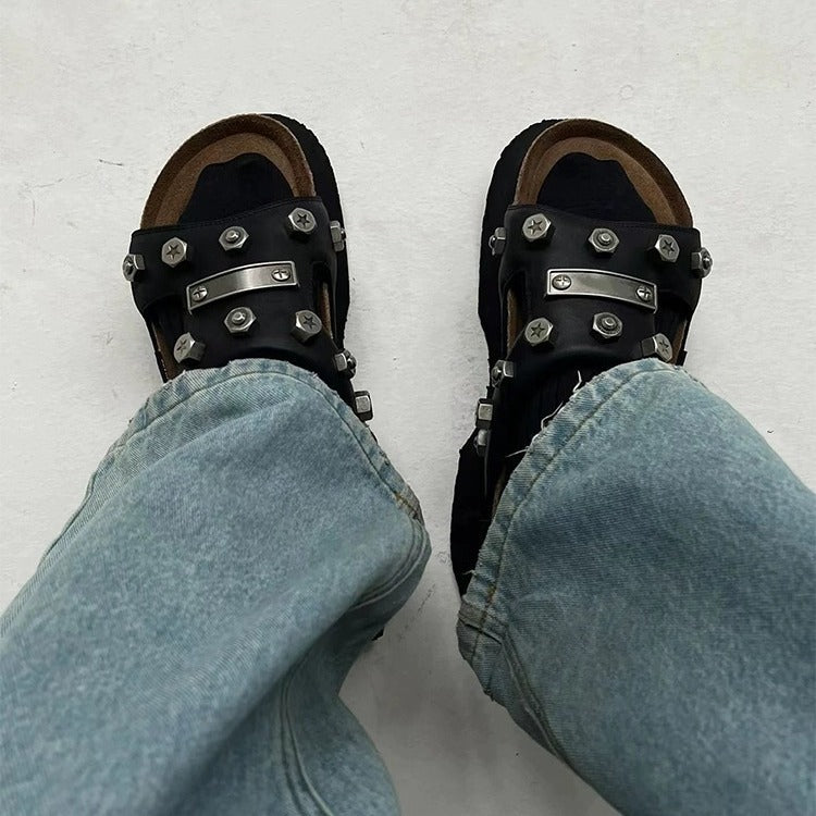 Women's Niche Functional Rivet Summer Thick-soled Outdoor Slippers