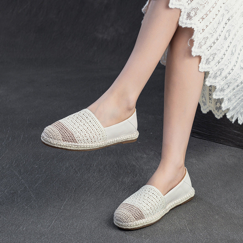Women's Woven Linen Slip-on Fisherman Breathable Comfortable Casual Shoes