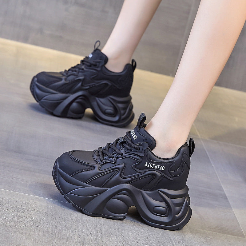 Women's Dad Autumn Small Platform Hidden White Casual Shoes