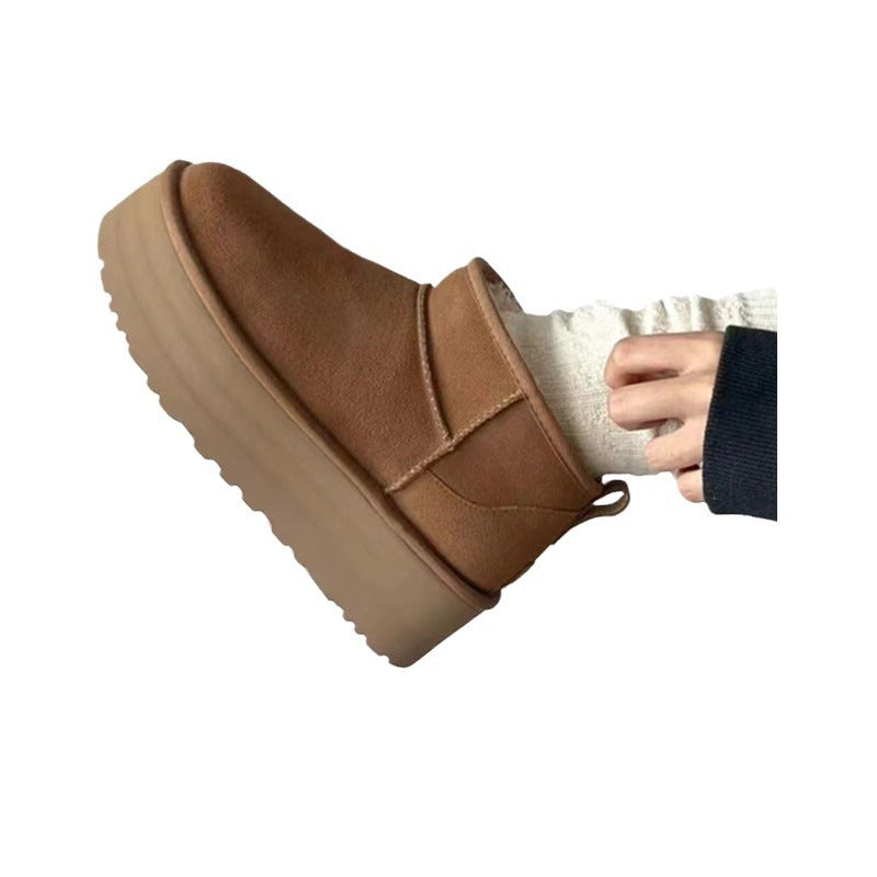 Women's Fashion New Thick-soled Fur Ankle Snow Boots