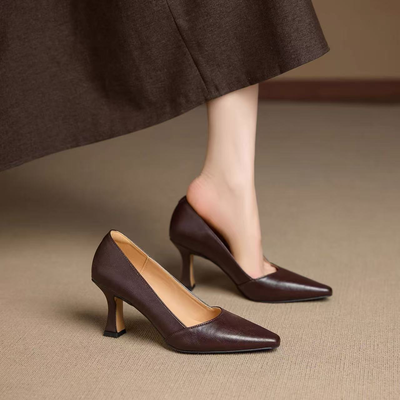 High Temperamental Minority Stiletto Soft Commute Pumps Not Tired Heels