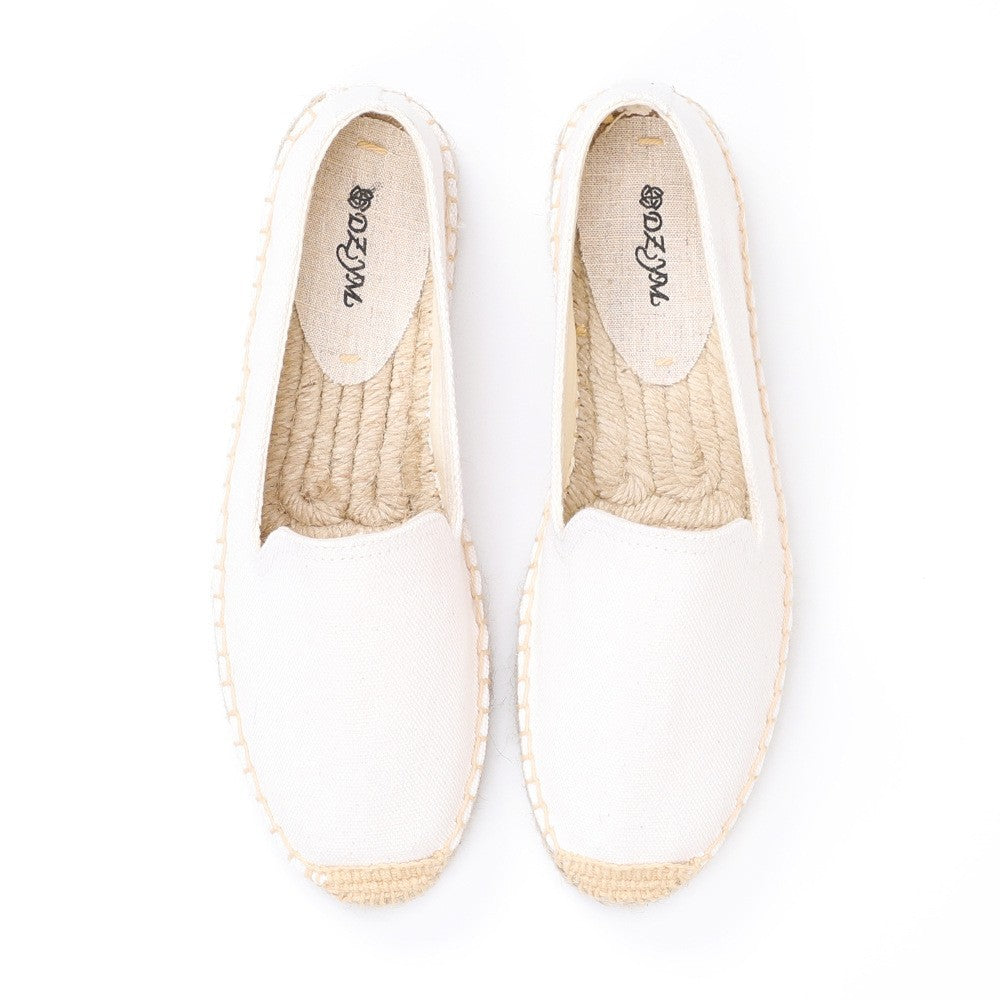 Women's Color Retro Linen Fisherman Breathable One Loafers