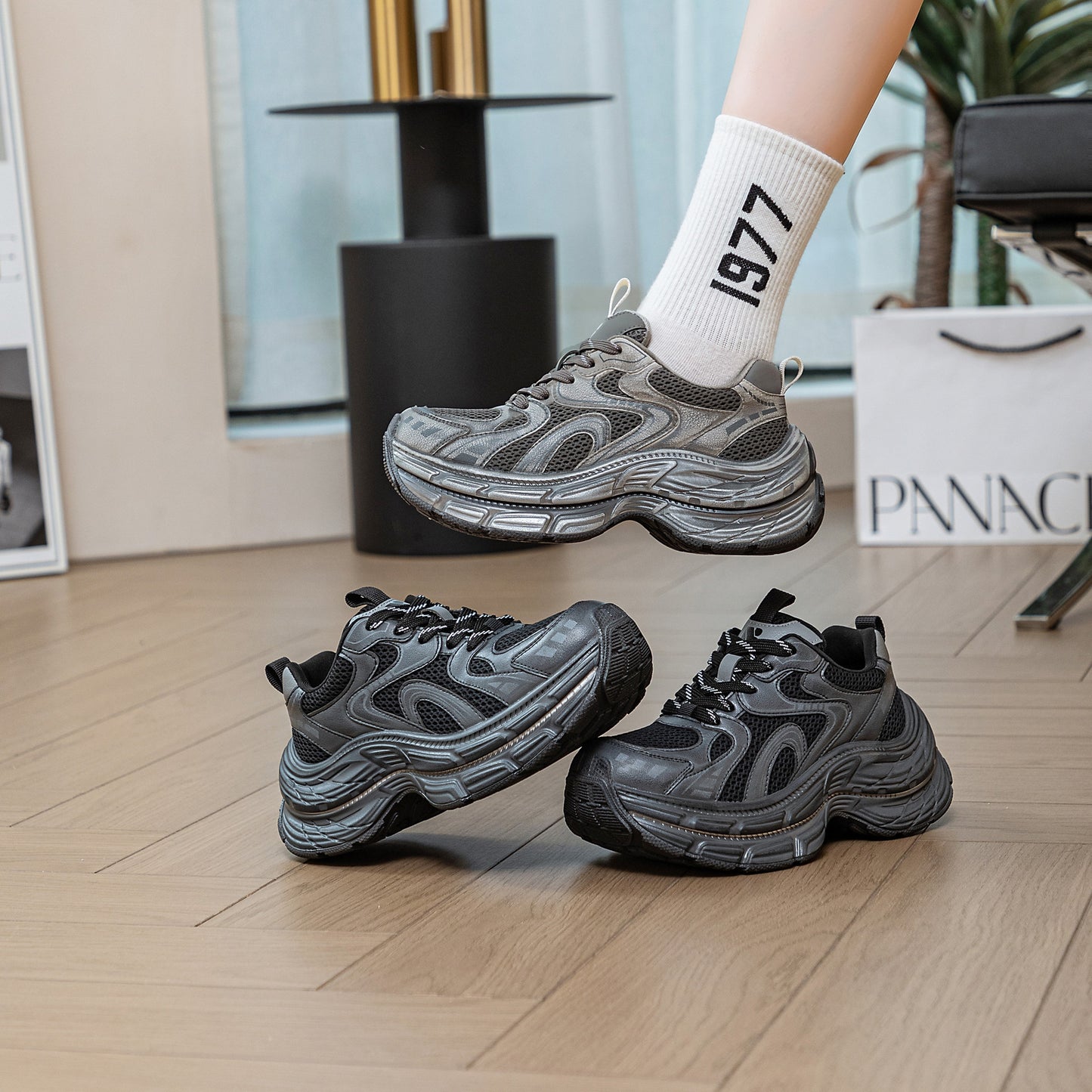Women's Dad Raise The Bottom Sports Single-layer Sneakers