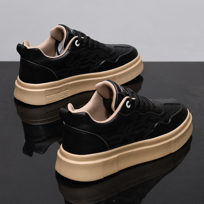 Men's Thick Bottom Couple Style White Soft Casual Shoes