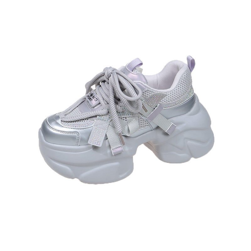 Women's Authentic Clunky Slimming Platform Leisure Sneakers