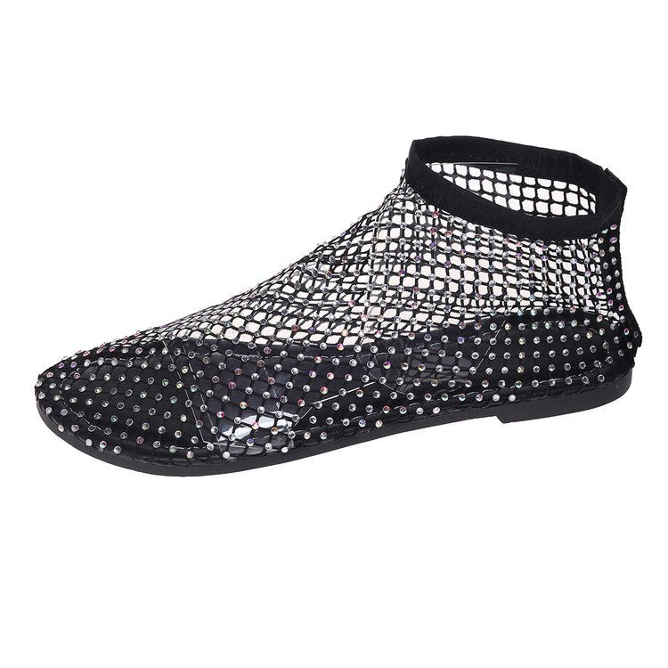 Women's Plus Size Fishnet Stockings Hollow Out Sandals