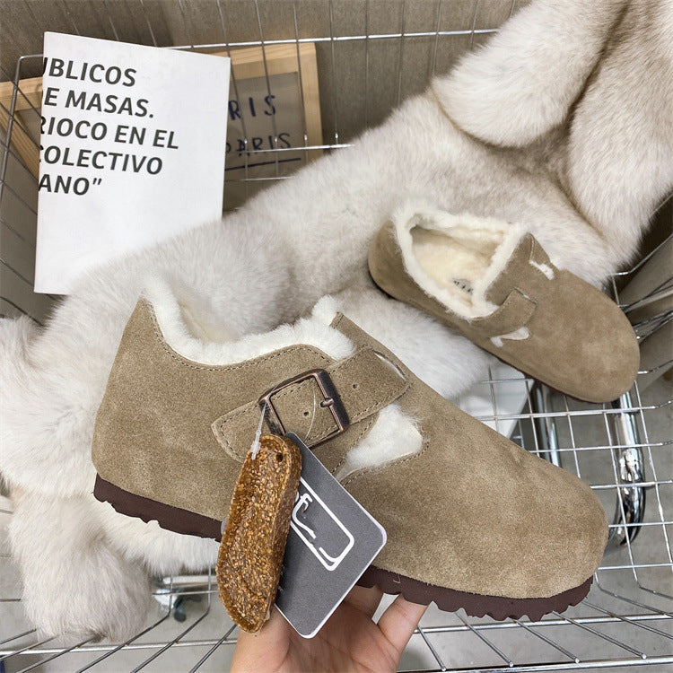 Women's & Men's Mulberry Slope Fur Integrated Fluffy Outer Wear Women's Shoes