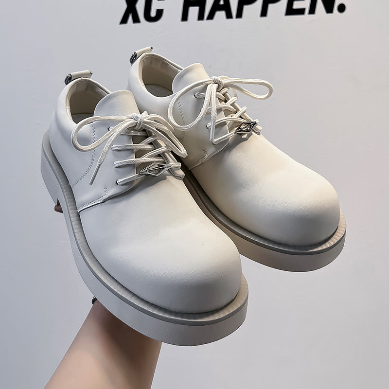 Male Mickey Big Head White Low Casual Shoes