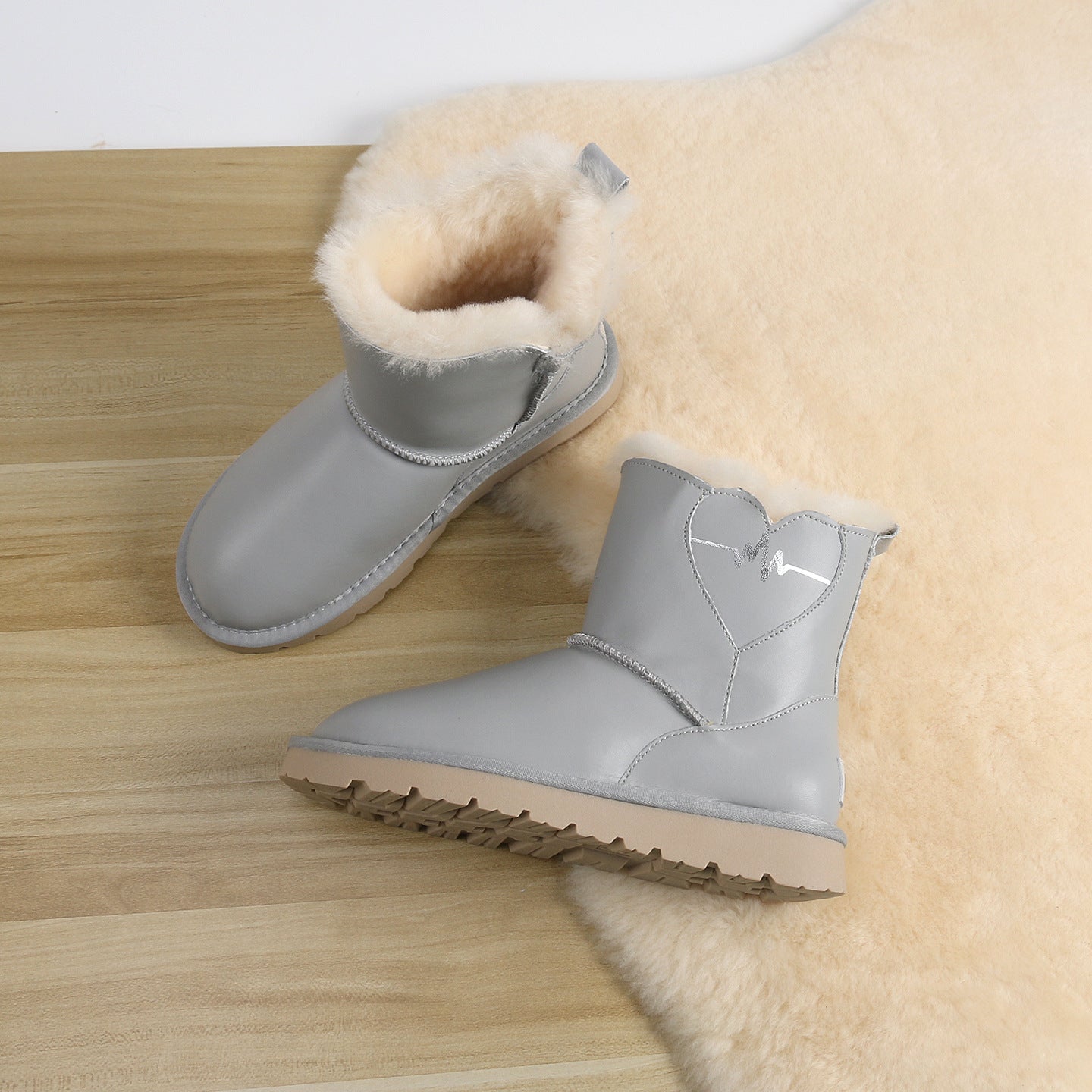 Women's Thickened Real Winter Fur Integrated Cotton Snow Boots