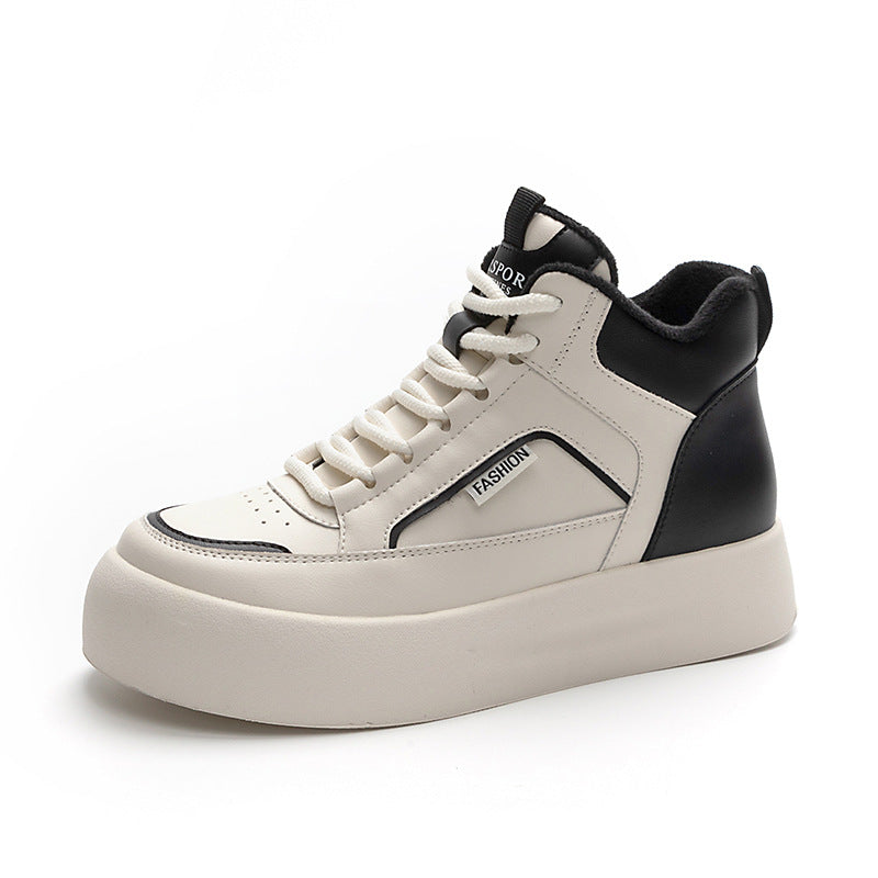 Women's & Men's Size One Daddy White Fleece-lined Flat Sneakers