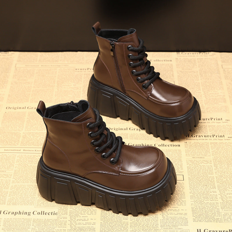 Women's Thick Bottom Hight Increasing Martin Autumn Boots