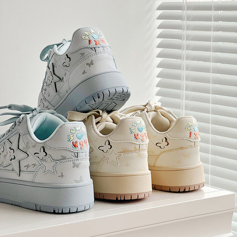 Women's & Men's Star Pattern Lovers National Dynasty Classic Casual Shoes