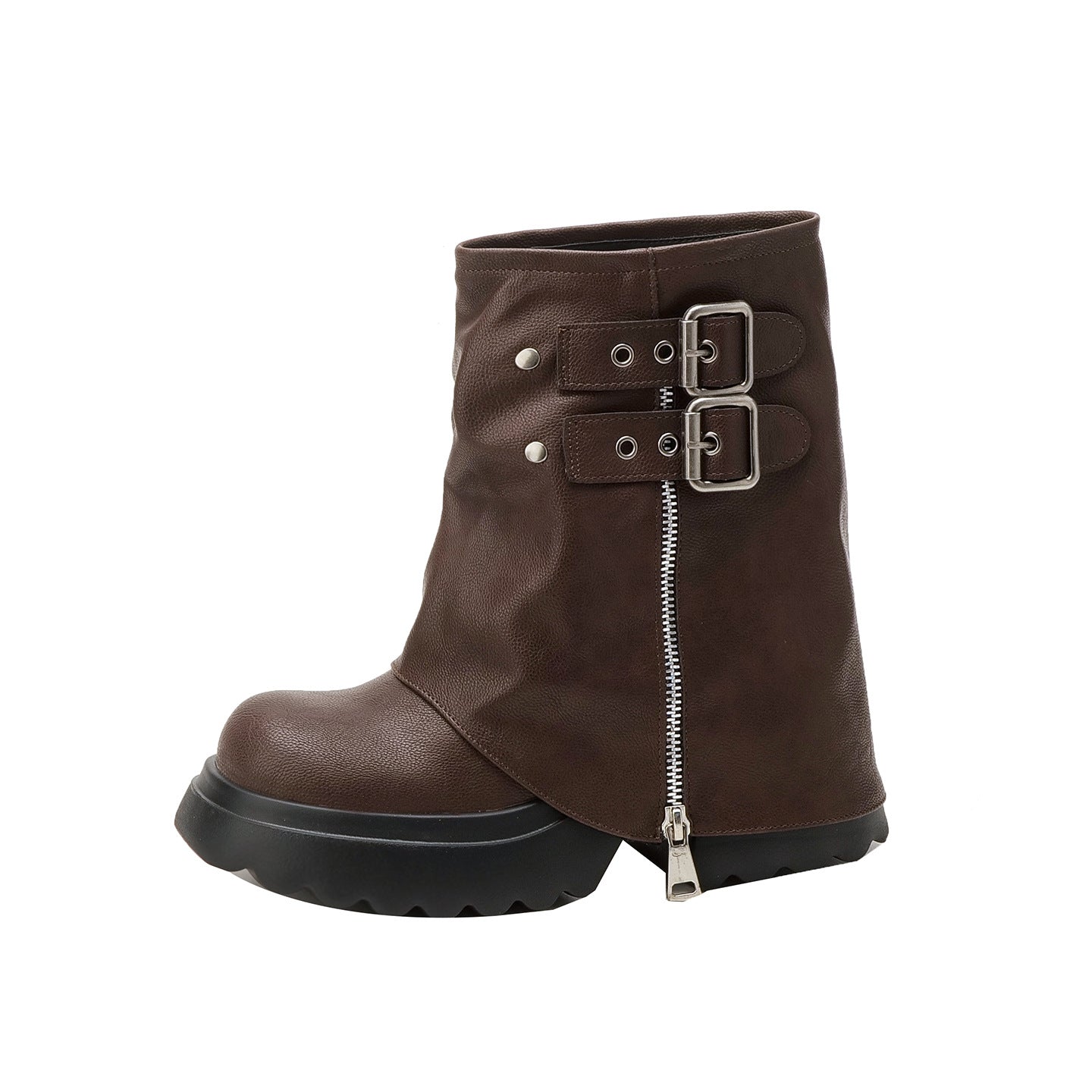 Women's British Style Platform Martin Slimming Pile Pants Boots