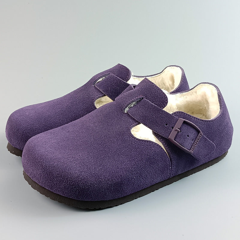 All-inclusive Plus Fluff Wool Cowhide Series Women's Shoes