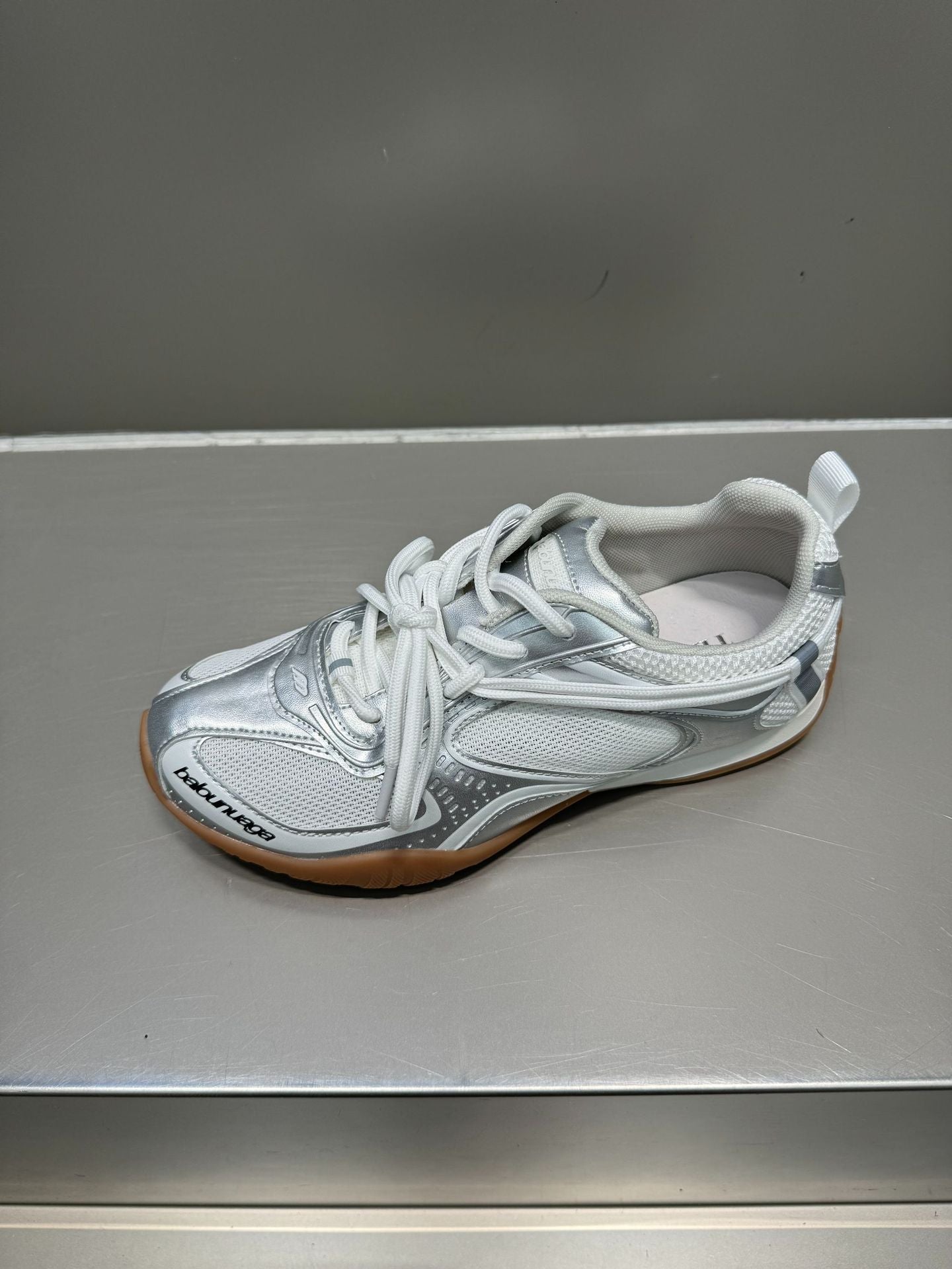 Women's Mechanical Style Sier Mesh German Training Spring Versatile Lace Up Casual Shoes