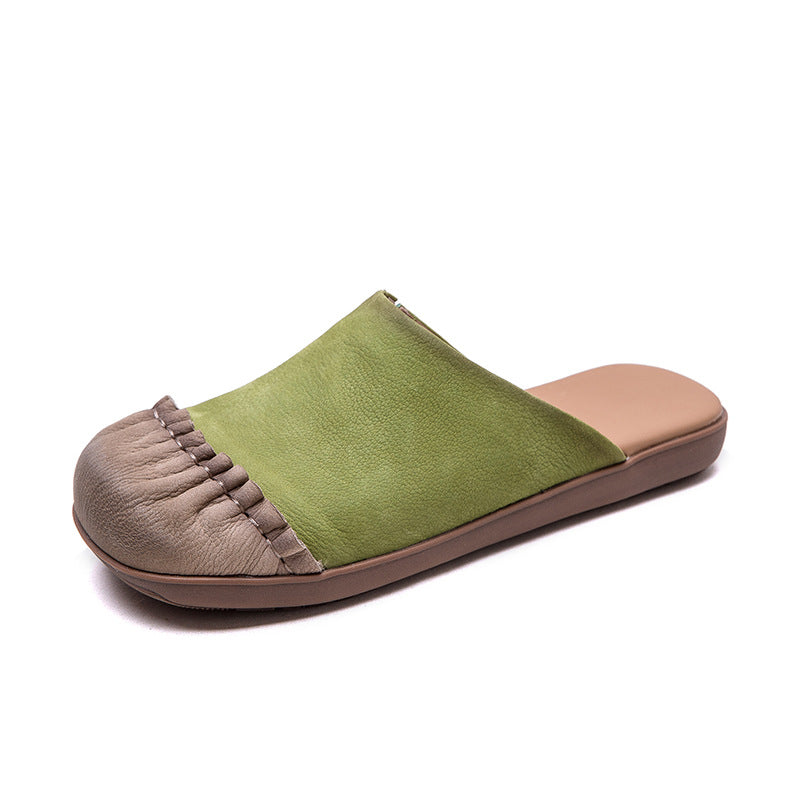 Women's Color Matching Flat Toe Box Outdoor Sandals
