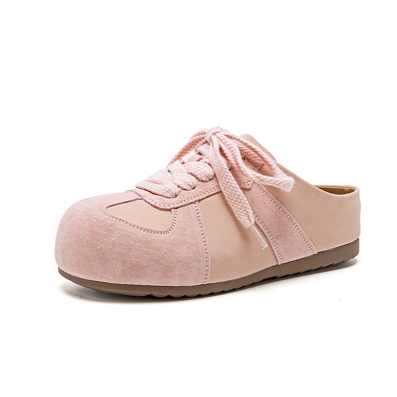 Women's Closed Toe Half Outer Wear Thick Slippers