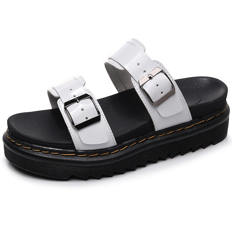 Women's Summer Martin Roman Buckle Open Toe Beach Sandals