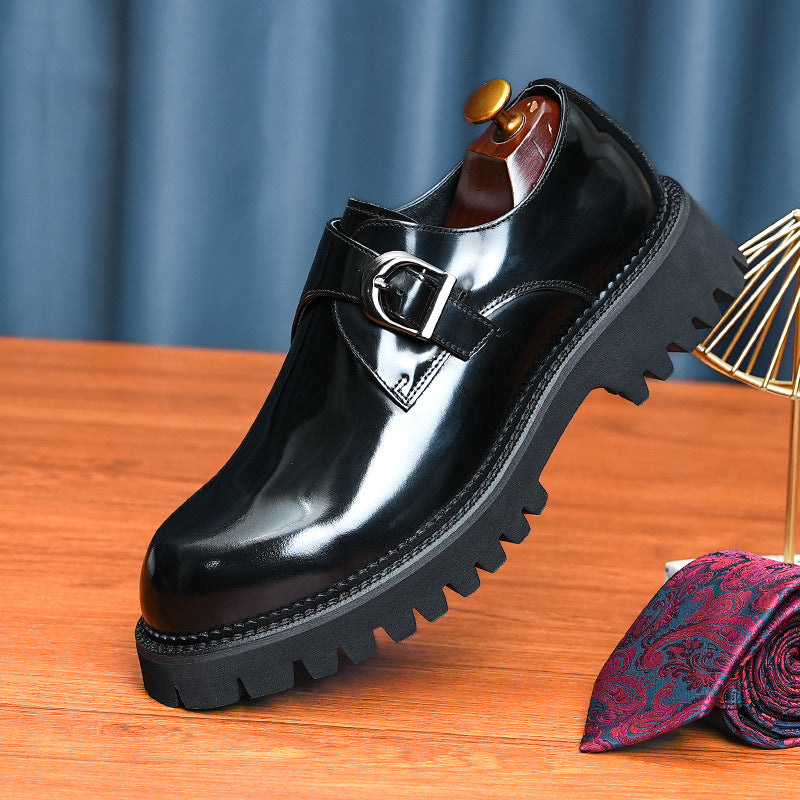 Men's Big Promotion Glossy Dress Plus Size Leather Shoes