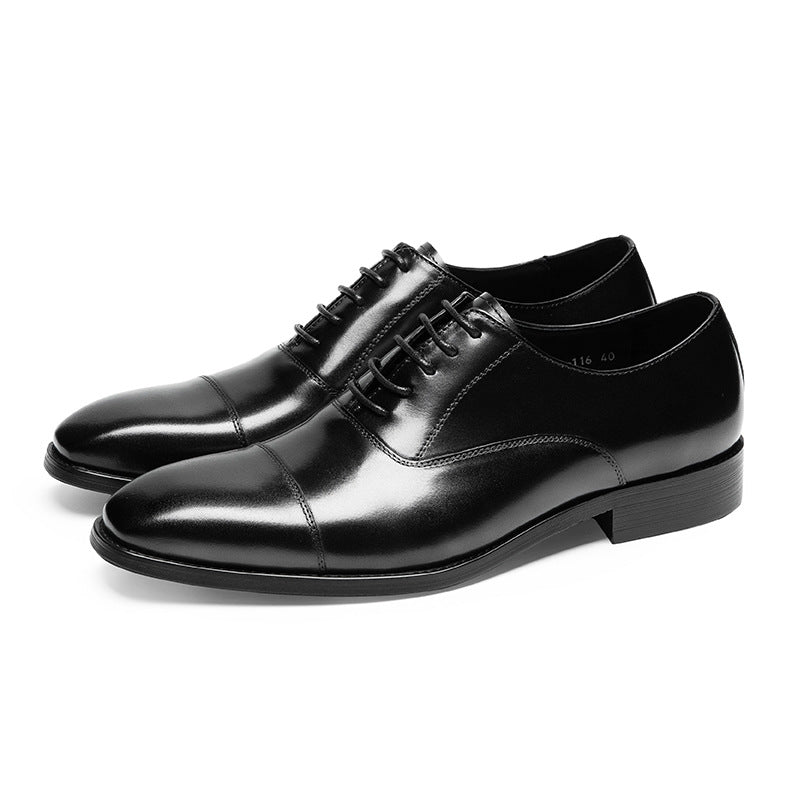 Men's Business Formal Wear Brogue Three Joint Leather Shoes