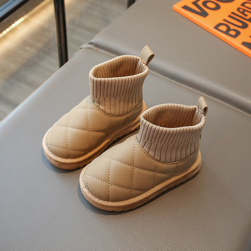 Children's Cotton Short Fleece-lined Boy Thickened Warm Kid's Snow Boots