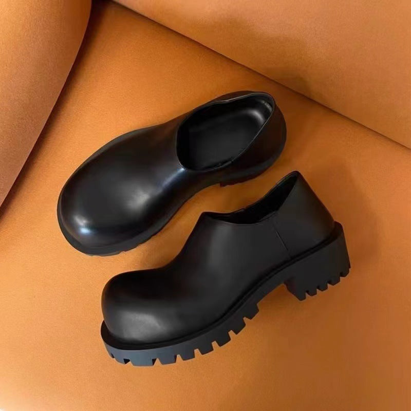 Thick Spring British One Pedal Bottom Women's Shoes