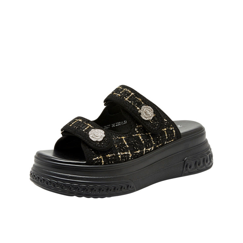 Women's Platform Outer Wear Fashion Out Fried Street Slippers