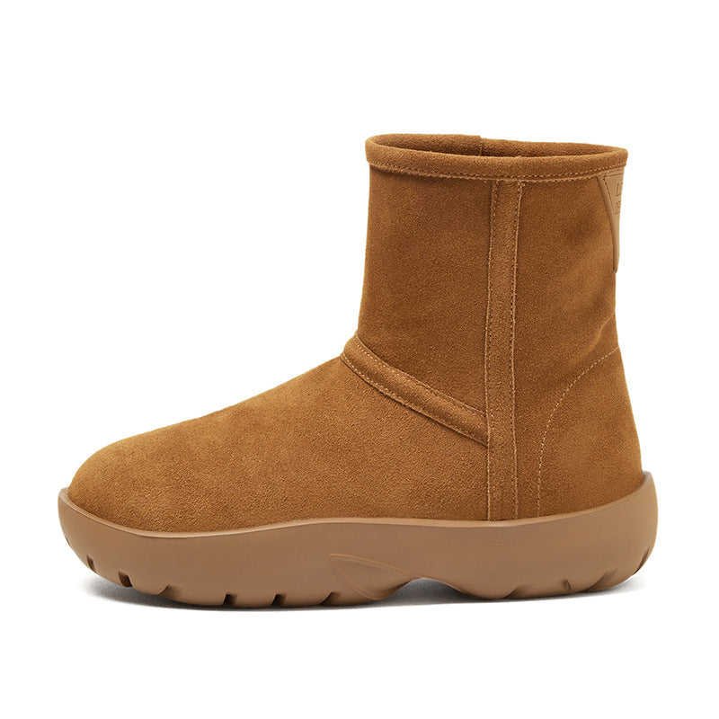 Women's Genuine Thick Fleece Bottom Fur Booties Warm Boots