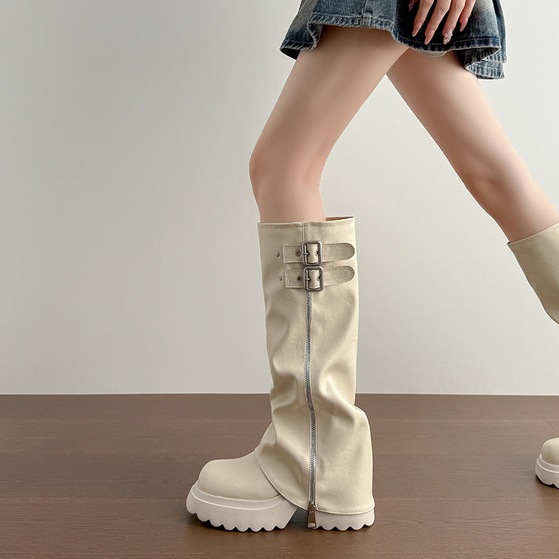 Large Tube Circumference Plus Size Female To Straight Boots