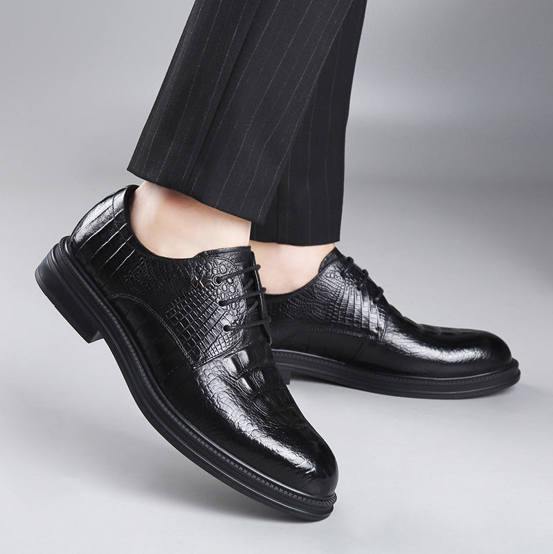 Men's Style Small Size Black Pointed Plus Men's Shoes