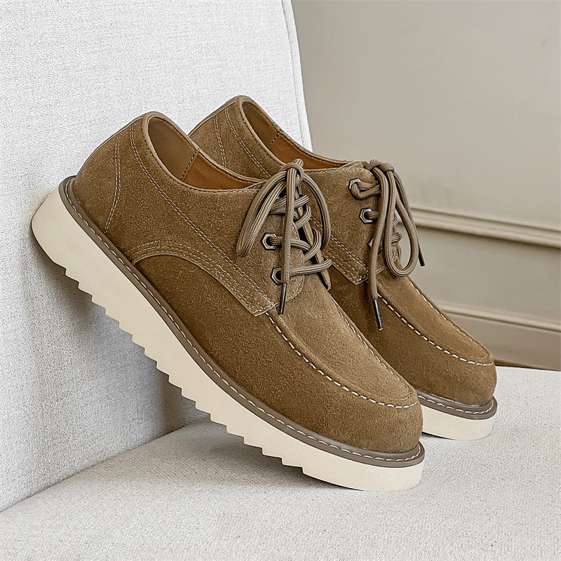 Men's Male Youth Retro British Genuine Outdoor Leather Shoes