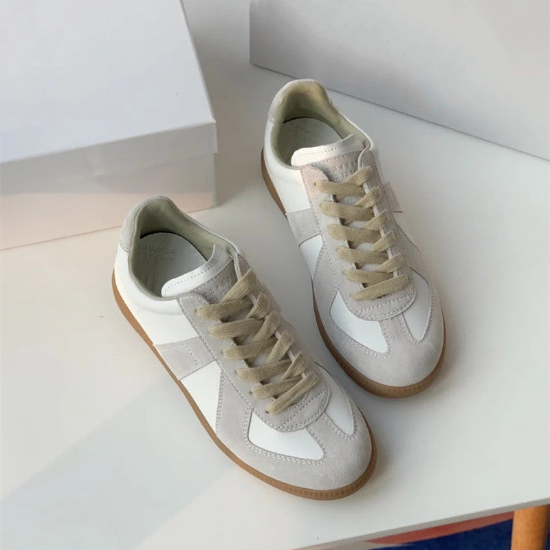 Women's & Men's Four Retro Round Toe German Training Genuine Casual Shoes