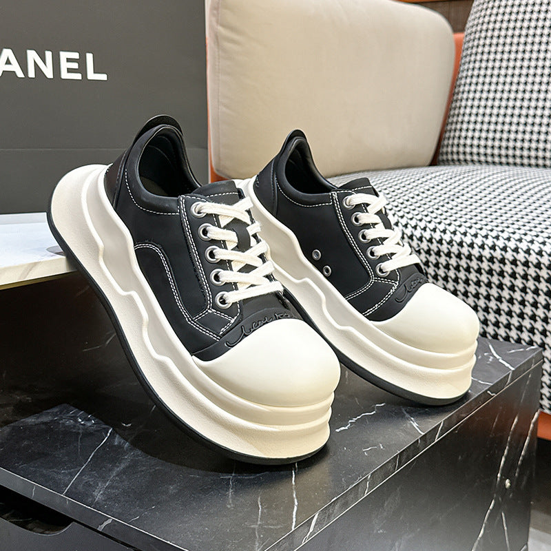 Women's Big Head Fashionable Retro Platform Height Increasing Women's Shoes