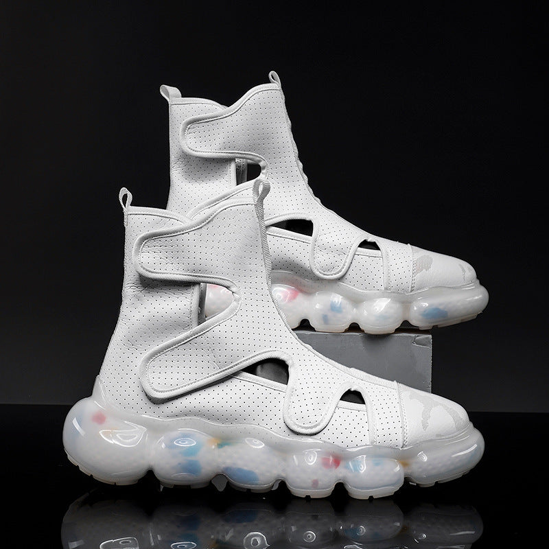 Men's Cushion Summer Popcorn Breathable Hollow Slip-on Casual Shoes