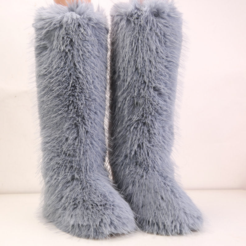 Women's Over The Knee Female Fleece-lined Winter Boots