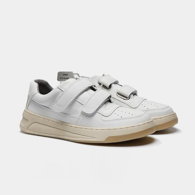 Women's Nana Velcro Smiley Face White Thick Casual Shoes