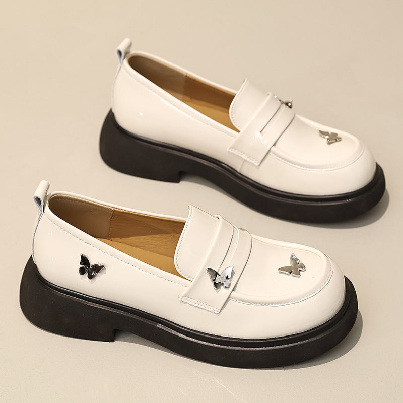 Women's Authentic British Style Tods Chunky Pumps Casual Shoes