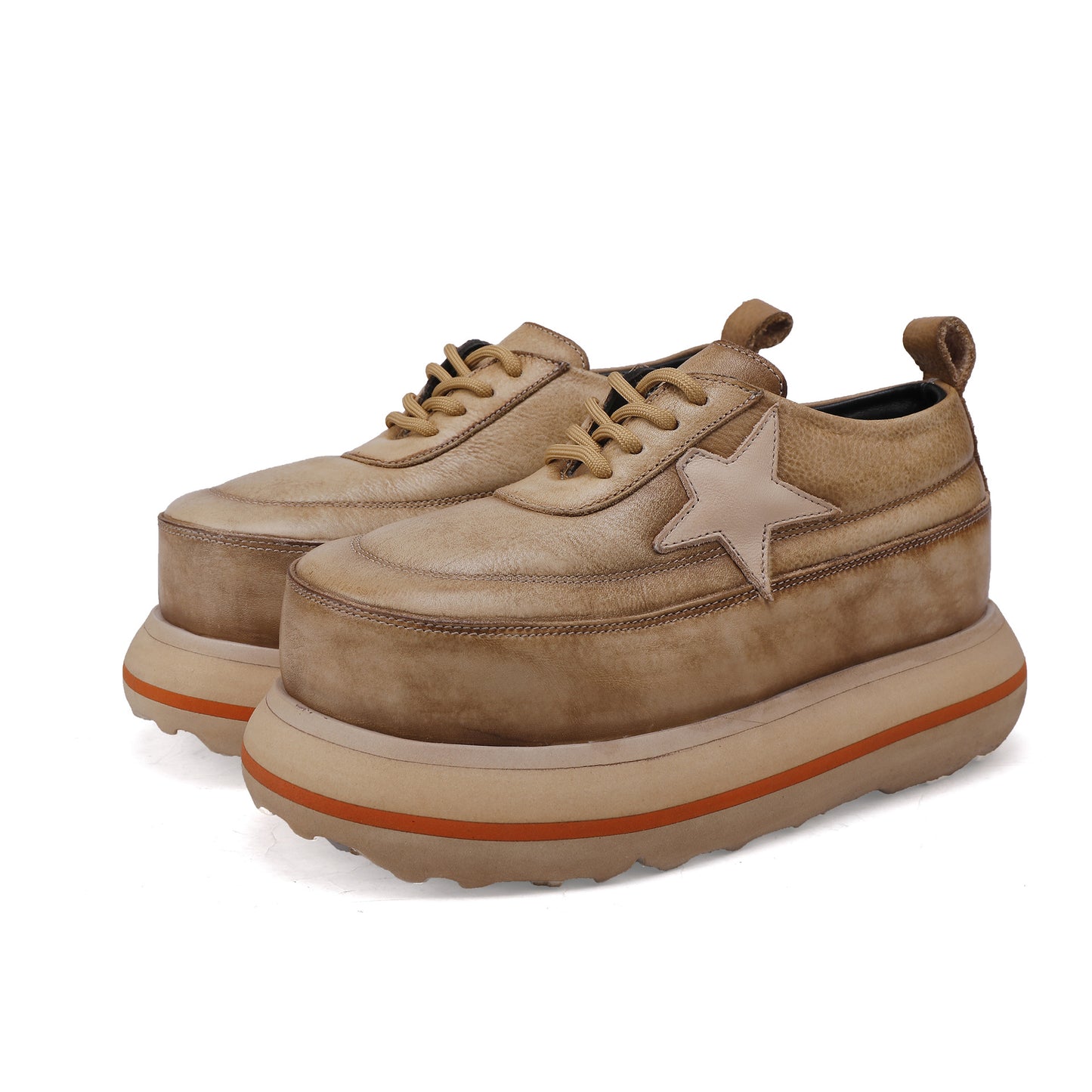 Women's Platform Retro Round Head Comfortable Four Sneakers
