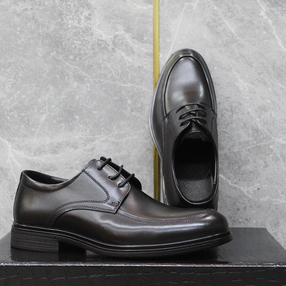 Men's Business Breathable First Layer Cowhide Formal Leather Shoes