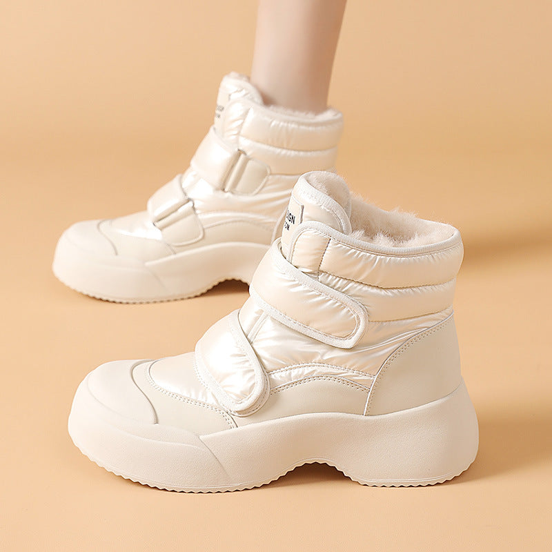 Women's Short Cotton Winter University Style Fashion Snow Boots