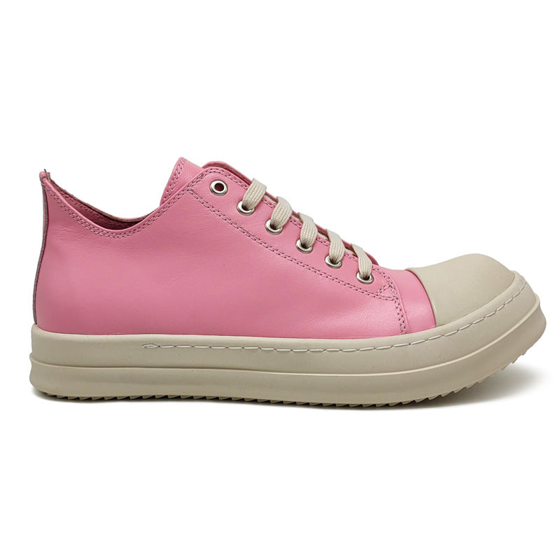 Summer Unisex Pink Sheepskin Leisure Sports Thick Casual Shoes
