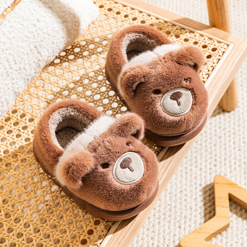 Children's Bear Cotton Cute Home Warm Winter Thickening Kid's Shoes